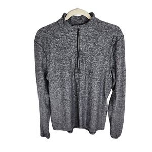 Lululemon Surge Warm 1/2 Zip‎ Men's Medium Heathered Black